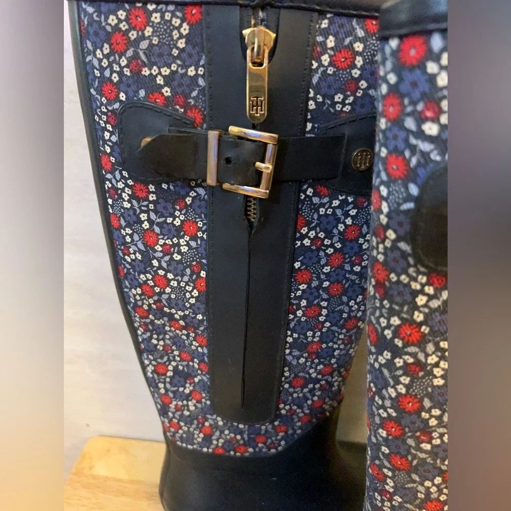 Tommy Hilfiger Mela Rain Boots. Leather Sole